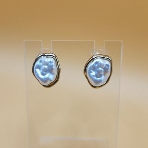 Sophisticated Gold and Silver Pearl Earrings